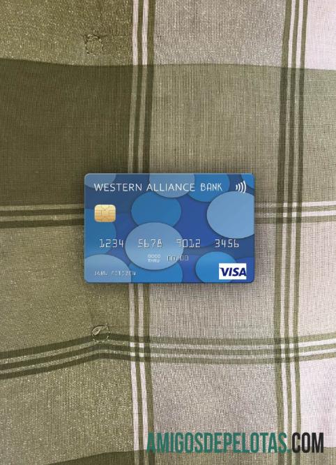 Cartão Visa do Banco Western Alliance dos EUA Photolook Front amostra